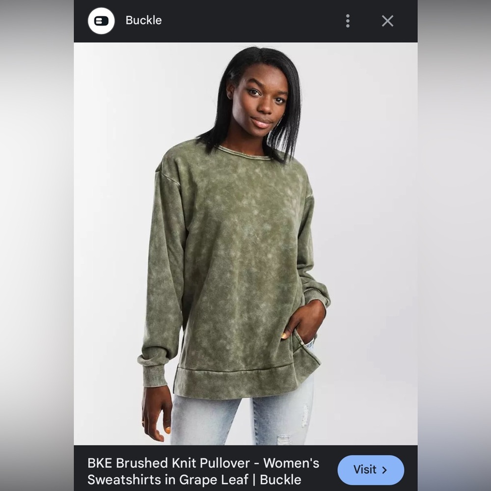 Women’s Buckle BKE brush knit pullover size XXL